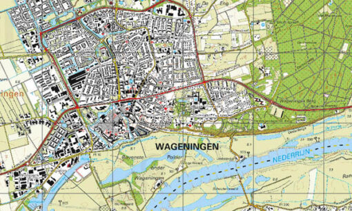 De BRT is een landelijke database met geografische informatie over Nederland, zoals wegen, wateren, gebouwen en landschappen.