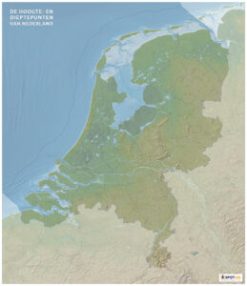 wandposter hoogtekaart